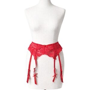 Victoria’s Secret The Lacie Red Garter Belt Size M Adjustable Romantic Lingerie